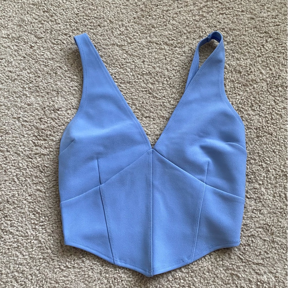 Abercrombie and Fitch Blue Corset top